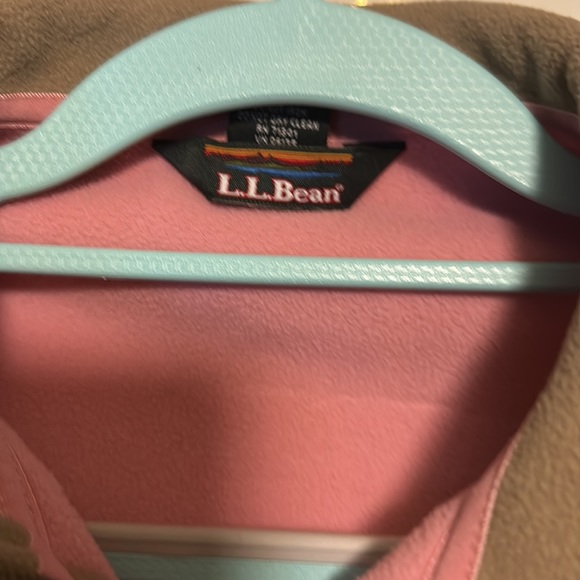 Two Tone L.L Bean Fleece Zipper Vest 2 Zipper Pockets - Picture 2 of 3